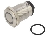Comutator anti-vandalism SPST 10A/24VDC ONPOW - IP65, iluminare LED