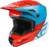 Casca cross/enduro Fly Racing Kinetic Straight Edge Ece, albastru/rosu/alb, marime L