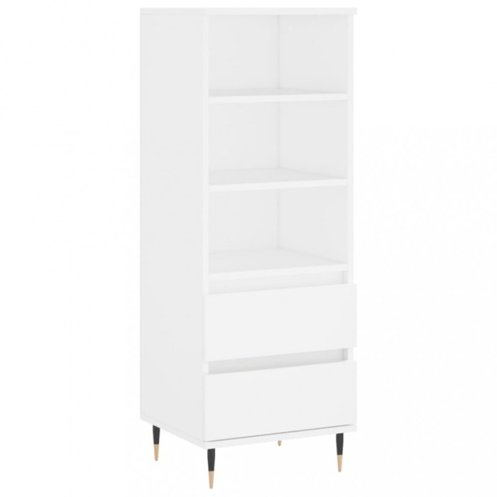 Dulap inalt, alb, 40x36x110 cm, lemn compozit