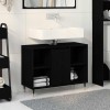 VidaXL Dulap de Baie cu ușă Stejar negru 80 x 33 x 60 cm Lemn compozit