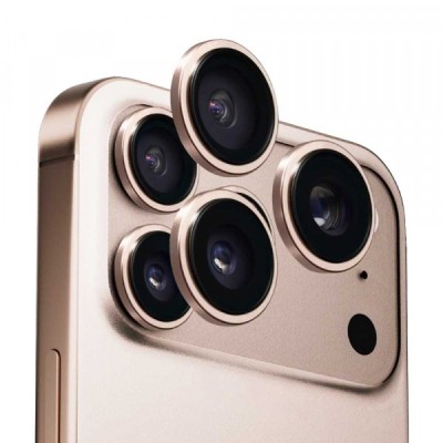 Folie de protectie Camera Spate Anank AR pentru Apple iPhone 17 Pro Max / 17 Pro, Sticla Securizata, Aurie foto