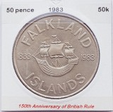 2886 Falkland 50 pence 1983 Elizabeth II (British Rule) km 19, America Centrala si de Sud