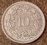 C50 - Moneda foarte veche - Elvetia - 10 rappen - 1967