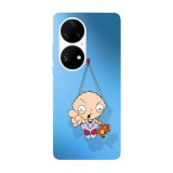 Husa compatibila cu Huawei Nova Y70 model Stewie Griffin Swing, Silicon, TPU, Viceversa, Transparent, Carcasa