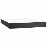 Cumpara ieftin Saltea cu arcuri buzunar, fermitate medie, negru, 140x190x20 cm, piele ecologica