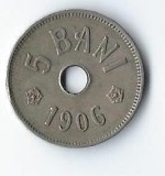 Moneda 5 bani 1906 J - Romania
