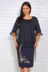 Rochie de Ocazie Bonita Bleumarin - 60Marimea