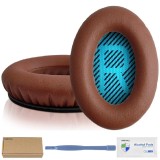 Set 2 bureti casti Bose QuietComfort 25 / 15 / 2 / QC25 / QC15 / QC2 / AE2 / AE2i / AE2w / SoundTrue 1/2 / SoundLink 1/2 - Maro-Albastru