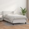 vidaXL Pat box spring cu saltea, alb, 100x200 cm, piele ecologică 3127176