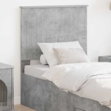 vidaXL Tăblie cap cu headboard Gri din beton 75 cm Lemn compozit 887828