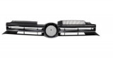 Grila masca radiator VW Golf 6 (5k), 10.2008-, Fata, cu 2 ornamente cromate; deschis; Negru stralucitor, Aftermarket, Rapid