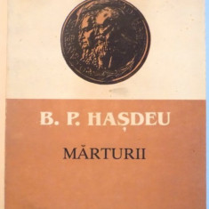 B.P. HASDEU, MARTURII, 1993