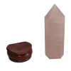 Bagheta Cristal Cuart Roz Natural Fatetat - Piatra Iubirii, Chakra Inimii, Vindecare Emotionala, Decoratiune Casa