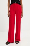 Answear.LAB pantaloni culoarea rosu, lat, high waist