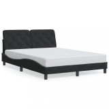 Gossi cadru de pat cu lumini led, negru, 120x200 cm, catifea