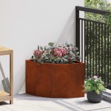 vidaXL Ghiveci de colț Ruginit 45 x 45 x 35 cm 883653