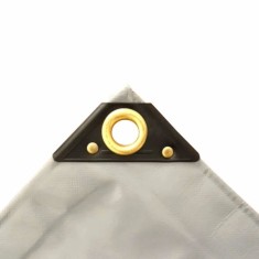 Prelată PVC 6x8m Gri 650g/m&sup2; - Impermeabilă și Rezistentă, Fixare Ușoară