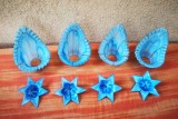 Set abajur lustra ornamente glob floare veche lampa veioza vintage