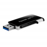 Memorie USB 3.1 Apacer 32Gb, AH350, retractabila, neagra cu alb
