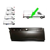 Segment reparatie aripa spate Mercedes Sprinter 2519, Sprinter; Vw Crafter, spate, dreapta, metal galvanizat; in fata rotii; fara gauri ornament;