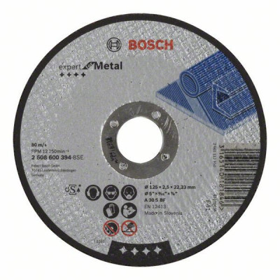 Disc de taiere drept Expert for Metal A 30 S BF, 125mm, 2.5mm Bosch foto