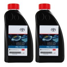 Pachet 2 litri Antigel Toyota Long Life Coolant gata preparat rosu