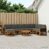 Cumpara ieftin Set de canapele de exterior 9 buc. 8-Locuri Natural si Antracit