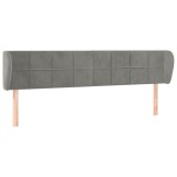 Cumpara ieftin Tablie de pat cu aripioare gri deschis 203x23x78/88 cm catifea