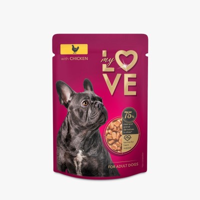 My Love, Hrana umeda pentru caini, cu pui, 24x100g foto
