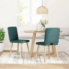 Scaune Bucatarie Gossi, 2 buc, Verde Inchis, Textil, Metal/Lemn, 45x54x86 cm, Max 110kg