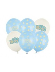 Set 10 Baloane Latex Asortate It&#039;s a Boy 30 cm