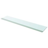 vidaXL Rafturi, 2 buc., 110 x 20 cm, panouri sticlă transparentă