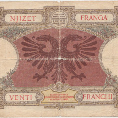 ALBANIA 20 Franga ND (1939) UZATA
