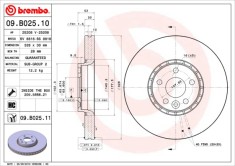 BREMBO 09.B025.11 PRIME LINE - UV Coated Disc frana