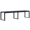 VidaXL Bancă de grădină, negru, 180 cm, placă PS