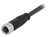 Conector M8 Mamă 3 PIN cu Cablu 1m