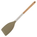 Spatula silicon cu maner lemn,bej,31 cm