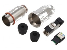 Conector RJ45 mufă PIN 8 Cat 6a ecranat - 8p8c IDC