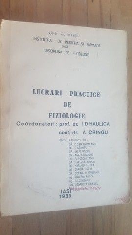 Lucrari practice de fiziologie- I. D. Haulica, A. Cringu