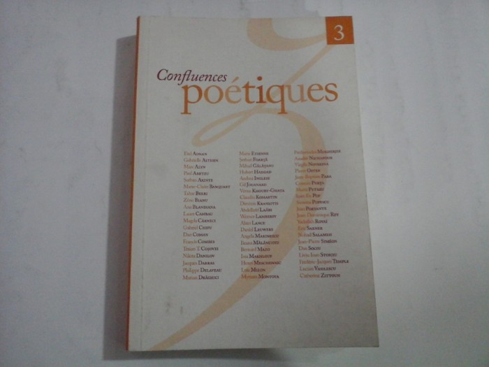 CONFLUENCES POETIQUES
