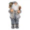 Figurină Decorativă Crăciun, Moș Crăciun, 60cm, Culoare Gri, Material Poliester