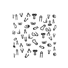 Set 10 buc Suport patrat de Pahar cu Penis