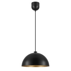 Pendul sfera GoodHome Songor, negru, 1xE27, 60W, cablu reglabil foto