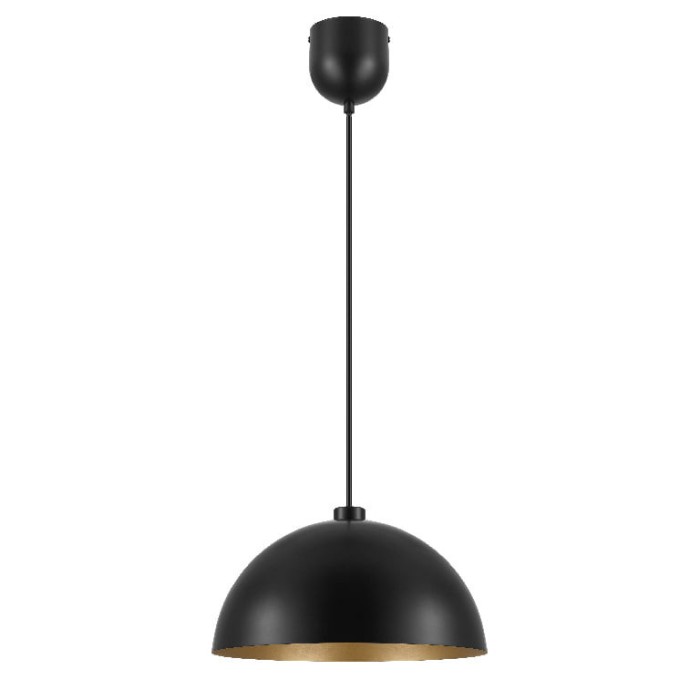 Pendul sfera GoodHome Songor, negru, 1xE27, 60W, cablu reglabil