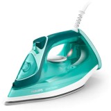 Fier de calcat Philips Seria 3000, putere 2400W, jet continuu de abur 40g/min, culoare turcoaz, rezervor de apa 300ml, talpa ceramica, oprire automata