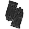 Manusi Barbati Piele Naturala Touchscreen, cu Capsa, Calduroase, Elegante si Captusite - Ideale pentru Condus si Folosirea Smartphone-ului, Negru Luci
