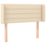 Cumpara ieftin Tablie de pat cu aripioare crem 103x16x78/88 cm textil