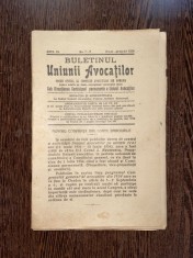Buletinul Uniunii Avocatilor Anul XI Nr. 7-8 1934 foto