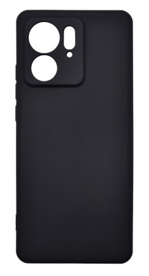 Husa de protectie din silicon pentru Motorola Moto Edge 40, SoftTouch, interior microfibra, Negru foto