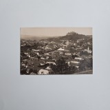 Fotografie veche, (Autor anonim): Cetatea si localitatea Rupea, Reps, Kőhalom, Transilvania, Romania, 1929
